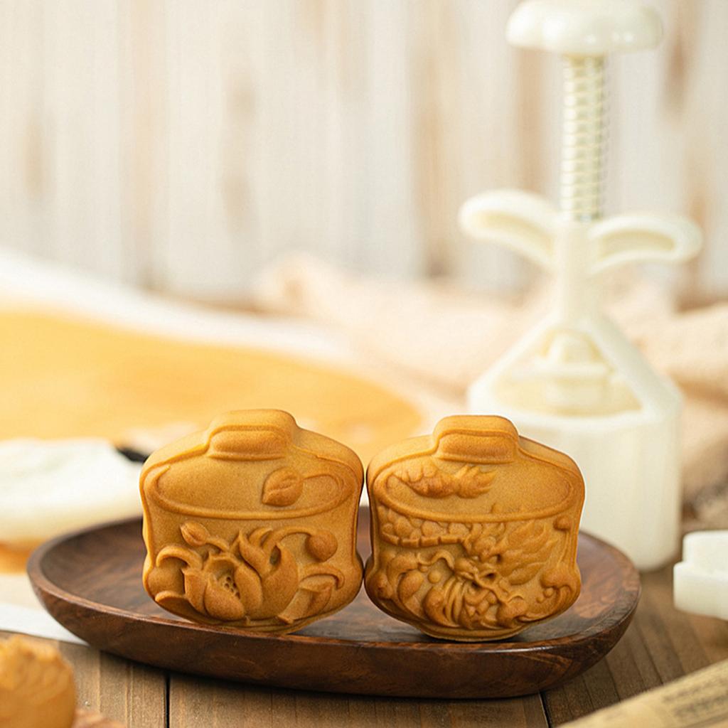Hand Pressed Mooncakes Mold Festival Dessert Molds Cookie Stamp ABS Plastics Pastries Cake Moulds for Baking Lover