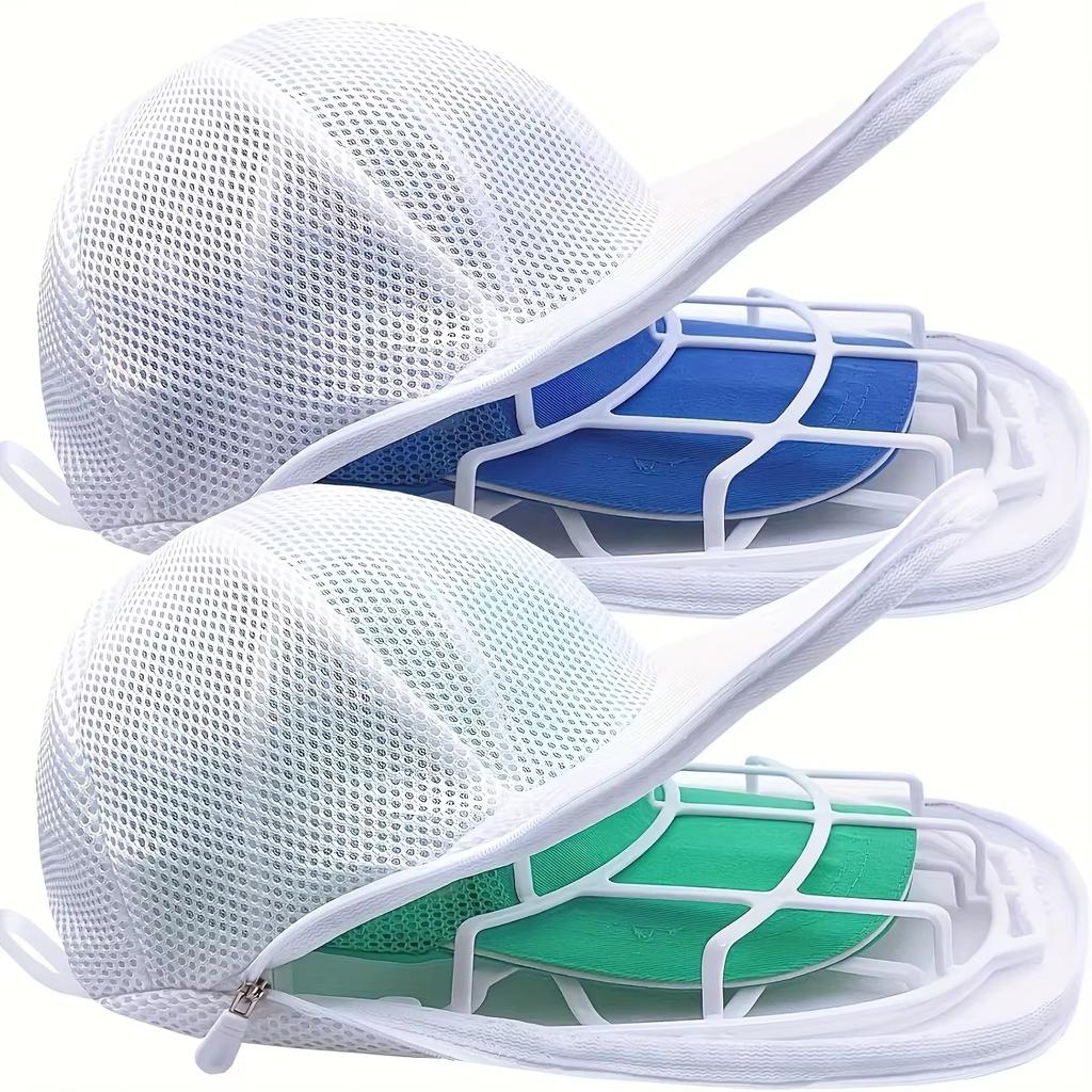 2pcs Hat cleaner cage for washing machine, hat cleaner with mesh bag, hat cleaner for baseball cap