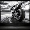 Speed Sport Bike Tapestry Monochrome Motorcycle Wall Art Decor for Living Room