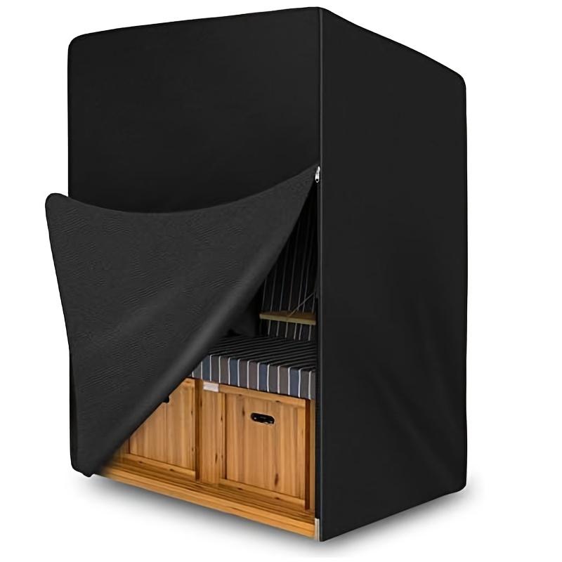 

Waterproof Outdoor Furniture Cover, 210D Oxford Fabric, Heavy Duty Square Cover for Patio Hammock and Camping Gear 135x105x175cm чорний