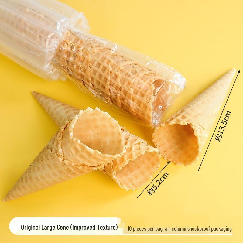 Mini Ice Cream Cone Decoration Set with Crispy Hot Milk Toppings