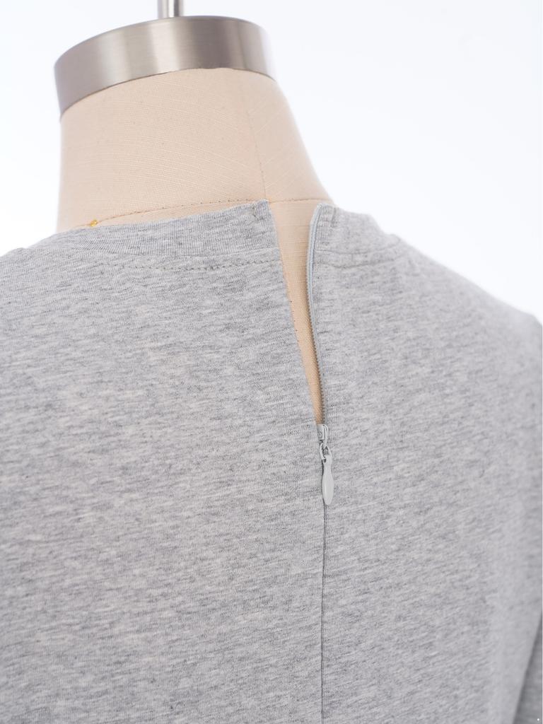 Unisex Kids Special Needs Clothing Round Neck Long Sleeve Back Invisible Zipper One Piece Cotton Jumpsuit