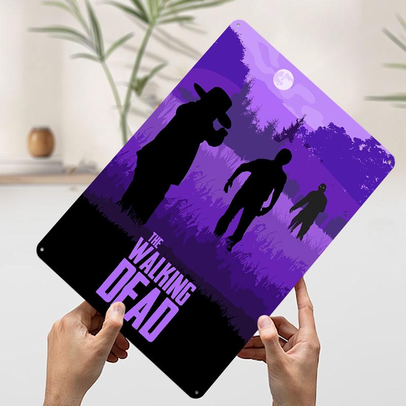 

The Walking Dead Printed Poster Customized Wall Art Retro Vintage Metal Tin Signs for Decoration Living Room Decor Men Wand Deko 7.9x11.8In(20x30cm)