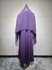 Elegantes zweiteiliges Set aus Cardigan und Hijab - 2025 TikTok Mode, Dubai & Türkei Edition