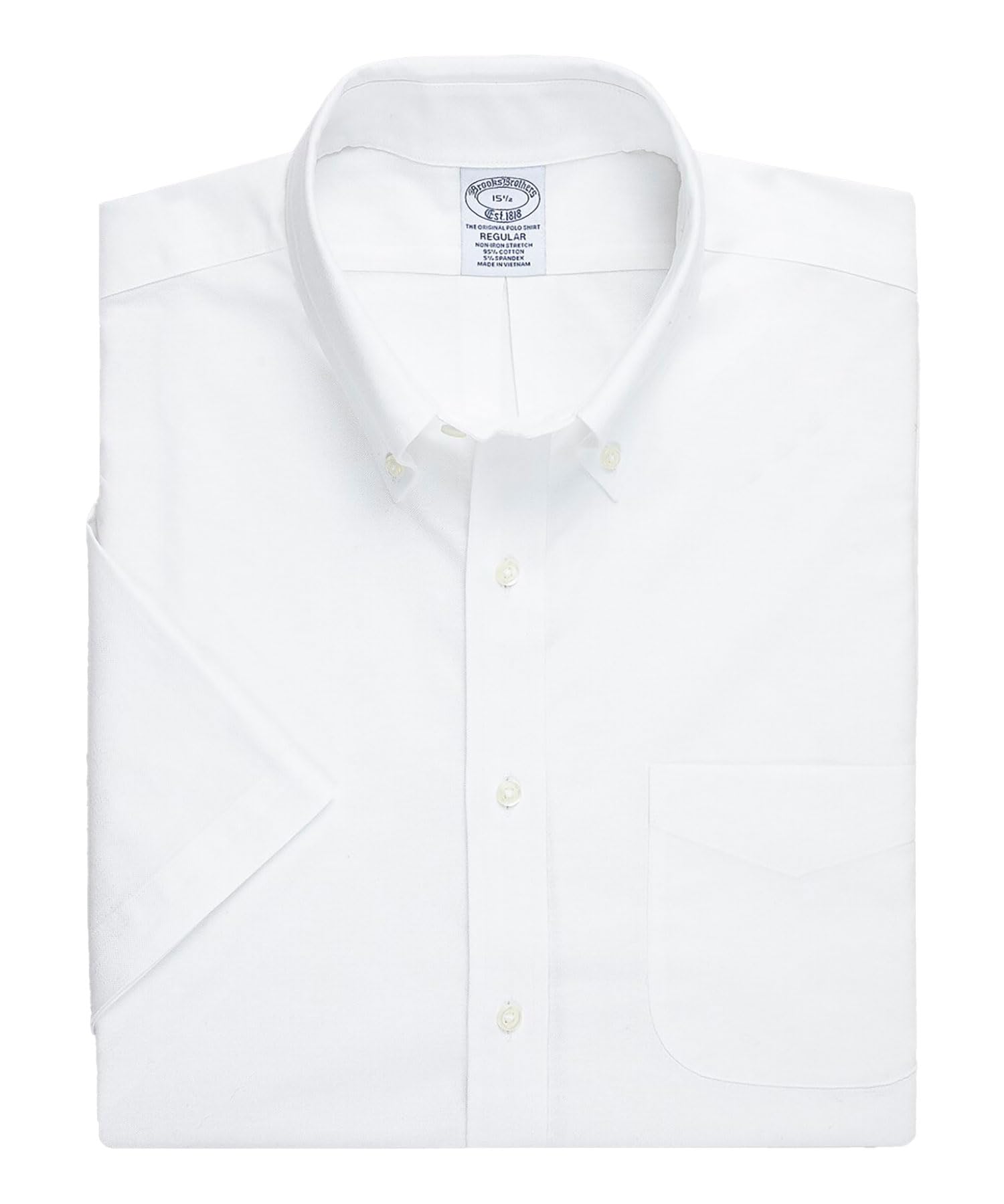 

Платье-рубашка с коротким рукавом Brooks Brothers Stretch Oxford, обычный размер 16, посадка, белое, (100200514) белый