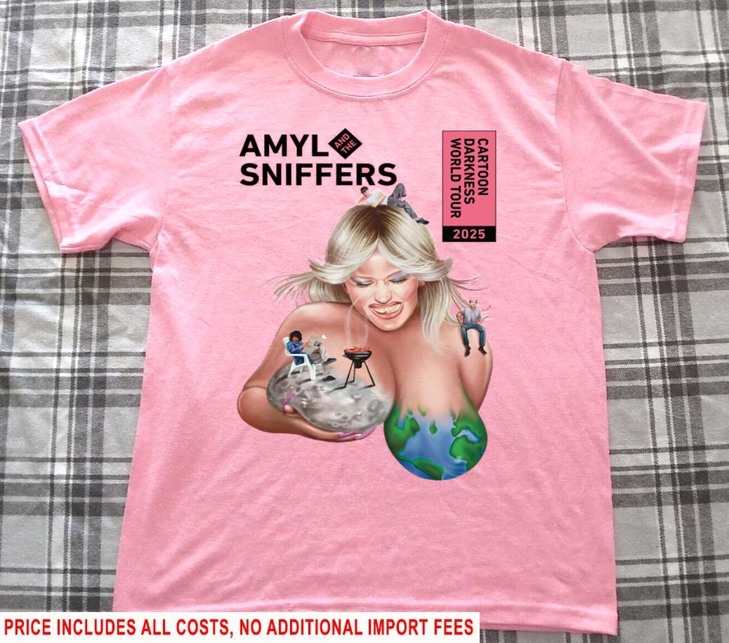 Amyl and The Sniffers Cartoon Darkness Unisex T-Shirt All Size RS084 M