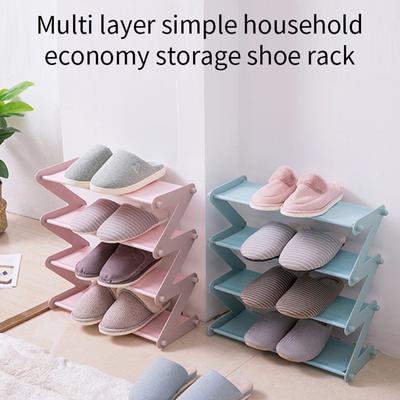 Z-Shaped Shoe Rack, Household Shoe Storage Artifact, Dormitory Multi-Layer Assembly Shoe Rack Shoemaker Organizer