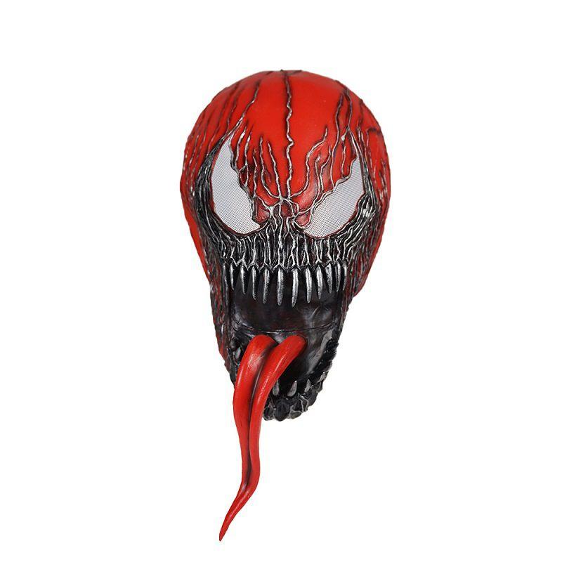 All Red Venom Spider-man Cosplay Mask For Adults Comfortable Latex Headgear