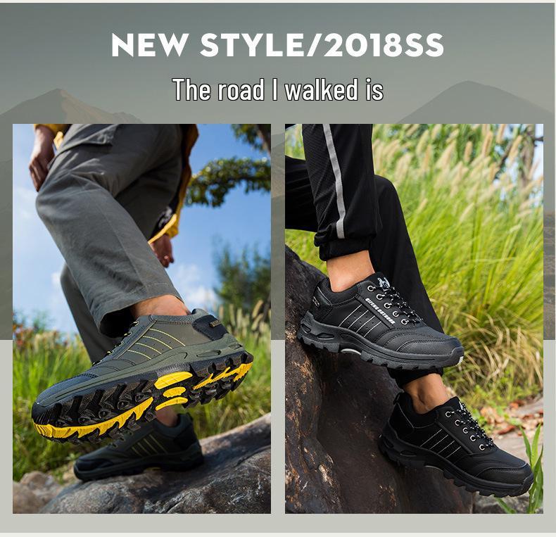 Men's and Women's Non-Slip Hiking Shoes - Plus Size, Autumn/Winter, Velvet-Lined