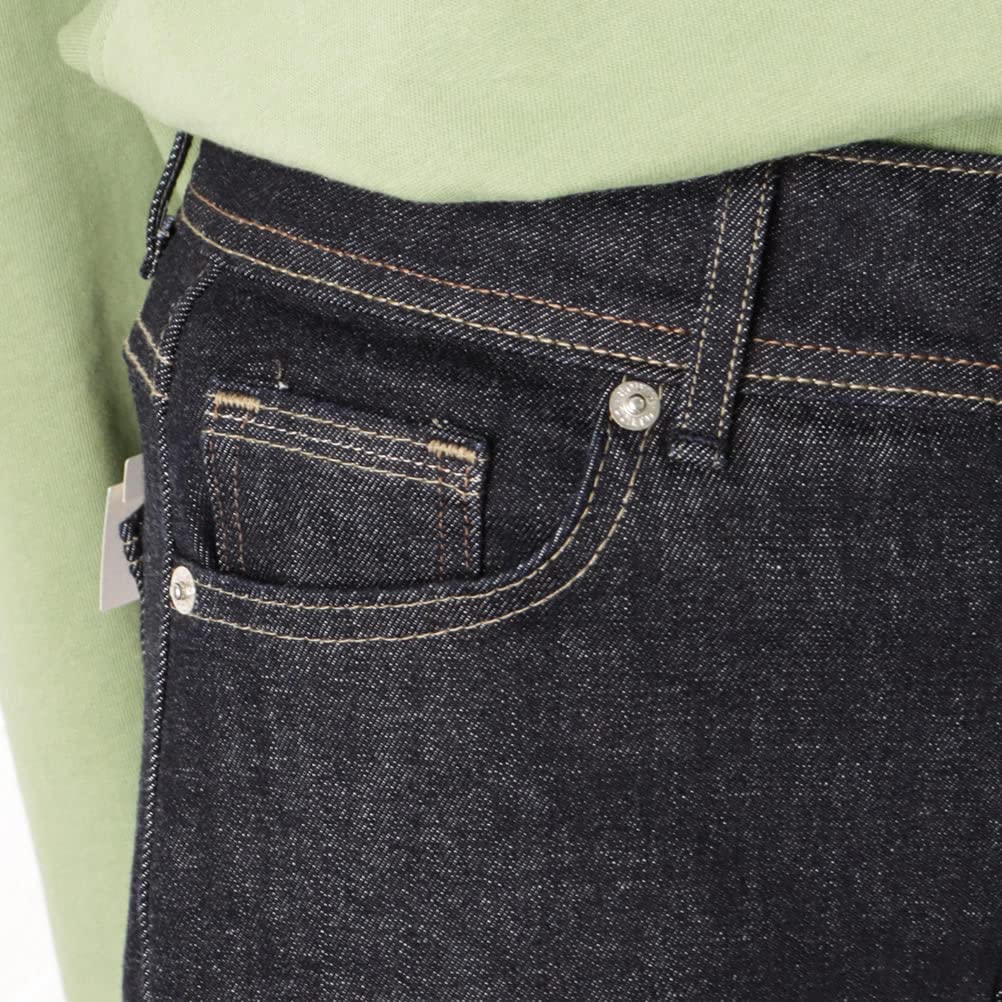 Edwin Straight Leg Available in 5 Leather Solid Size Popular Women's Pants, Colors, INB, High-Rise, Stitching, Patch, Color, One-Wash, 29" (63cm),