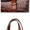 Mode Vintage Alligator Umhängetaschen für Damen Große Kapazität Damen Schultertaschen Geldbörsen und Handtaschen Unterarmhandtasche