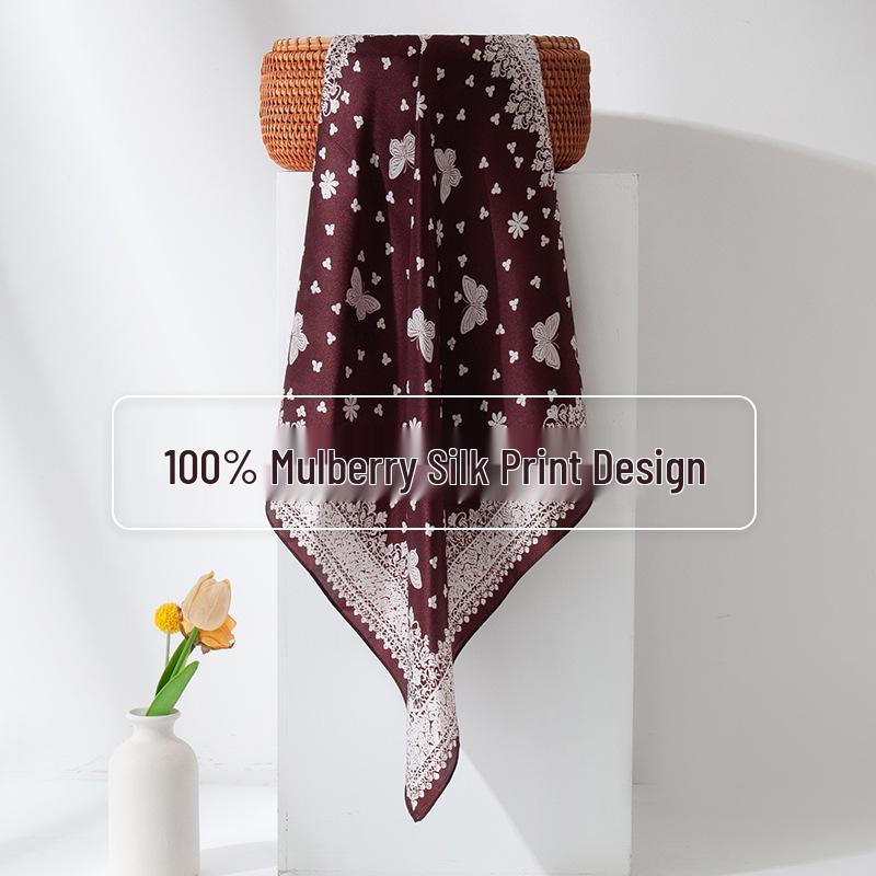 2025 Women's High-End Mulberry Silk Retro Neck Scarf - Elegant, Luxurious Gift or Self-Use