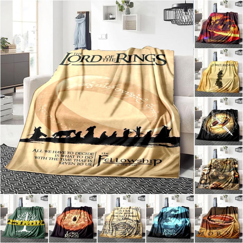 1PC The Lord of the Rings printed blanket, all season lightweight home office outdoor nap multifunctional blanket A10
