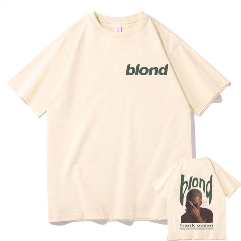 Beliebter Sänger RB Frank Hip-Hop Oversized Crewneck T-Shirt Ocean Fashion Vintage T-Shirts Herren Blond Musik Grafik Kurzarm
