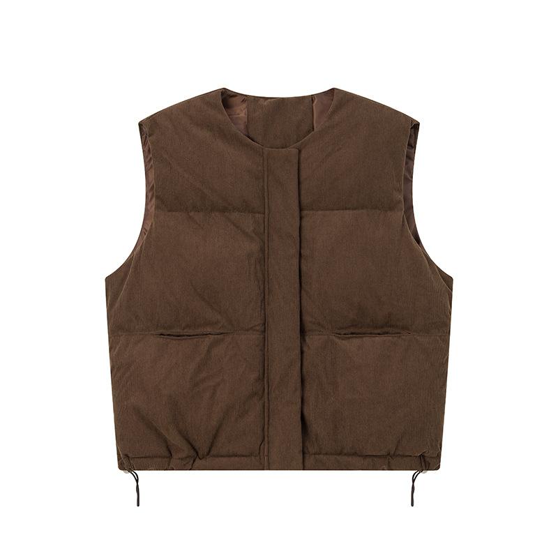 New Thickened Cotton Vest 2025 Winter Clothing Foreign Style Warm Jacket Women's Winter Down Cotton Vest Vest Vest