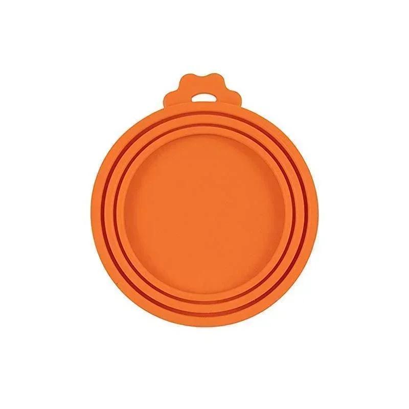 1 Pcs Reusable 3 In 1 Pet Food Can Silicone Cover Dogs Cats Storage Tin Cap Lid Seal Cover Pet Supplies For 8.5cm/7.5cm/6.5cm