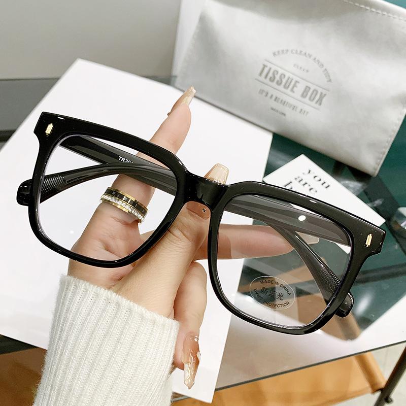

Light Frame Anti Blue Glasses Transparent Black Optical Glasse Women Men Square Eyewear Blocking Eyeglasse Protective Eyeglasses