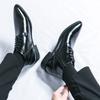 Men Ankle Boots Soft Leather Side Zipper Lace-up Business Shoes Formal Dress Shoes High Quality Comfy Walking Man Chelsea Boots
