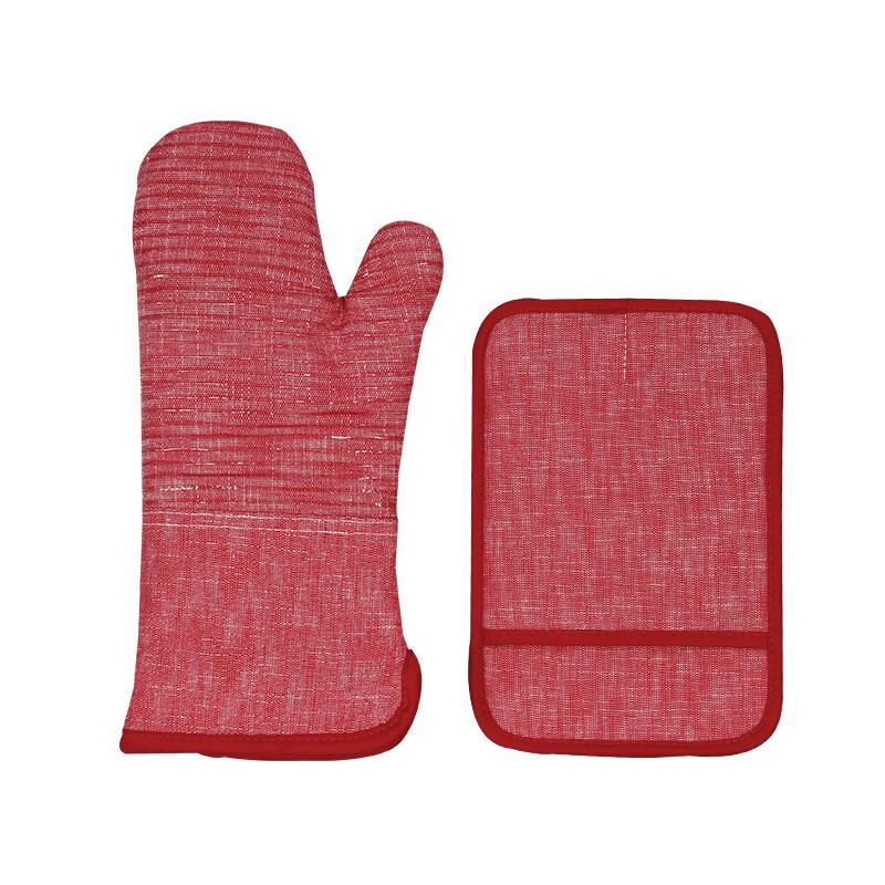 ZISIZ Hitzebeständiger Ofenhandschuh & Topflappen
