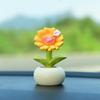 Resin Craft Miniature Flower Pot Decor For Office Desk And Car Ornament