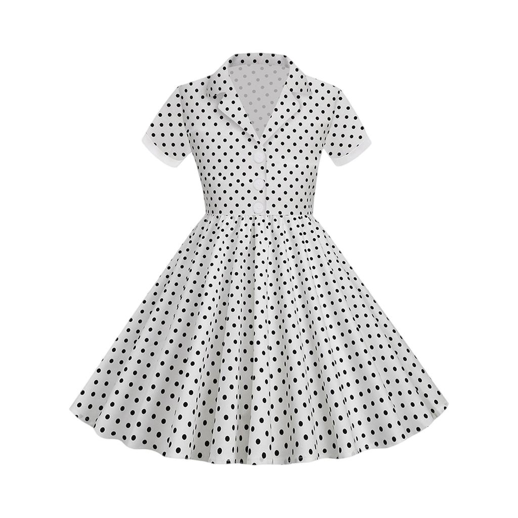 Girls' Polka Dot Dress - Summer Princess Sundress