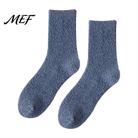 Warm Winter Sleep Socks Coral Fleece Crew for Women, Thickened Non-slip Socks, Fuzzy Cozy Indoor Slipper House Soft Plush Thermal Mittens Cold Weather