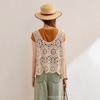 Summer Spice Girl Design Sense Crochet Hollow Suspender Women's Knitted Vest Vest Outside Sleeveless Blouse Top