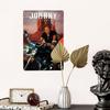 Motorrad Johnny Hallyday Schild Custom Retro Französischer Rocksänger Metallschilder für Club Cafe Restaurant Man Cave Bar Wanddekoration