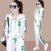 Freizeit Sportanzug Damen Frühling und Herbst Mode Sweatshirt Locker Große Größe Mit Kapuze Langärmelig Zweiteiliges Set