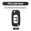 Zinc Alloy Leather Car Key Case Cover For Lada Vesta Niva Samara Kalina Largus Priora Xray Granta Protector Keychain Accessories