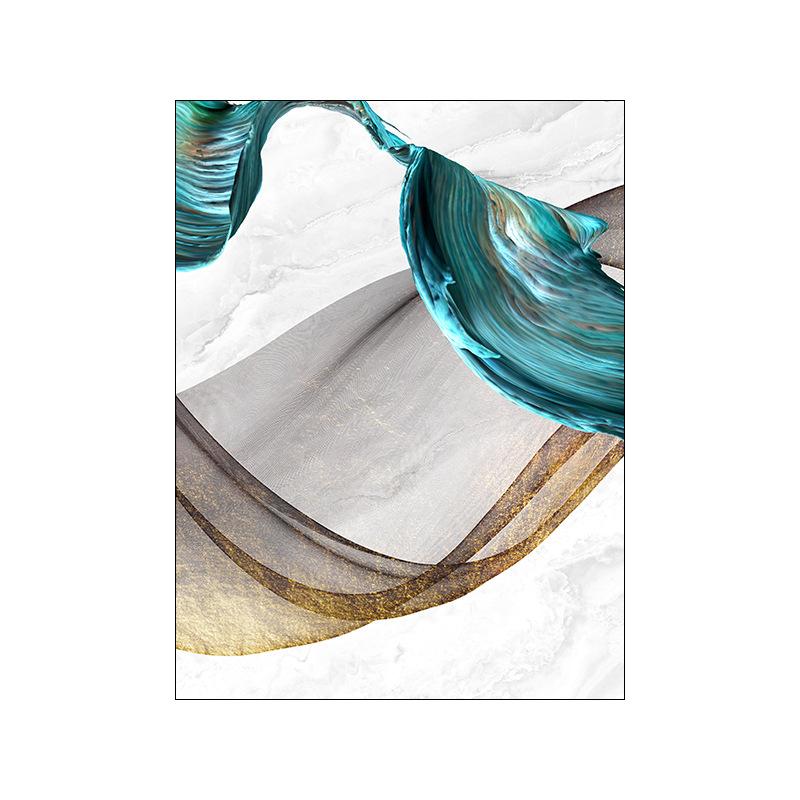 

Нова китайська сучасна проста блакитна стрічка потрійна декоративна картина вітальня спальня фон стіна безкаркасна фреска ганок живопис 20x30cm No Frame анти-flash білого кольору