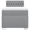 Exclusive House - Slatted Bed Base with Light Grey Mattress 80x200 Cm Fabric