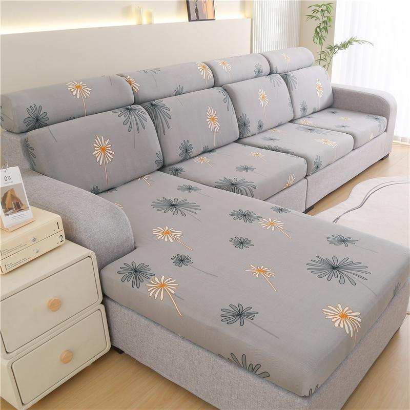 Stretch Printed Stretch Sofa Seat Cushion Cover Backrest Cover Protector for Couch Sofa Cover L Shape Chaselong Slipcovers