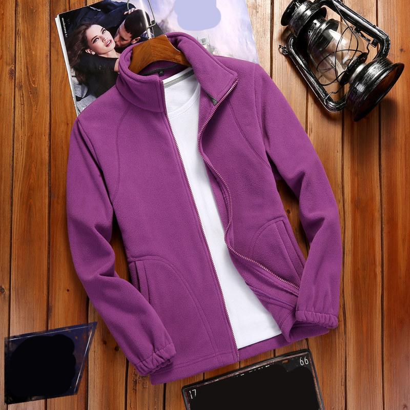 Autumn Winter Women Fleece Zip Up Sweatshirts Long Sleeve Warm Polar Fleece Coat