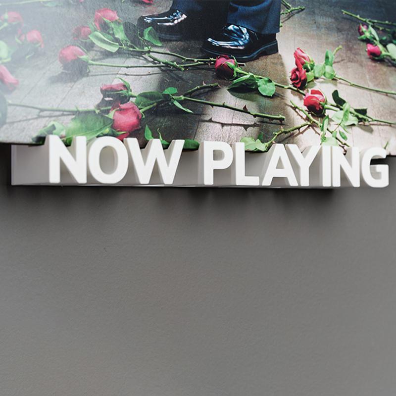 Nástěnný stojan na vinylové desky „Now Playing“ Plastový stojan na alba Vhodný pro, Kancelář a obchod s deskami - Úspora místa