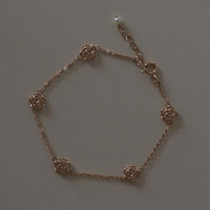 14k rose bouquet bracelet