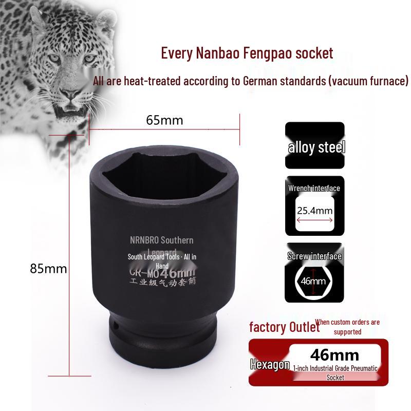 Industrial Grade Heavy Duty 1-Inch Pneumatic Hex Socket for Truck Tires