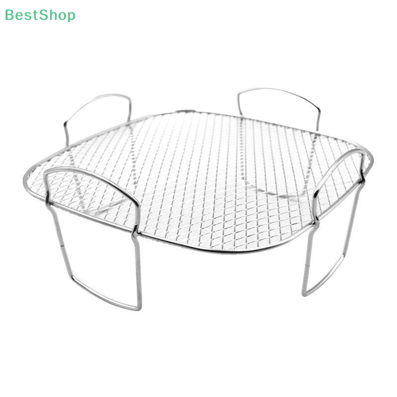 Air Fryer Rack 304 Stainless Steel Mesh Rack Barbecue Rack Microwave Steamer Oven Oil-draining Rack Accessory