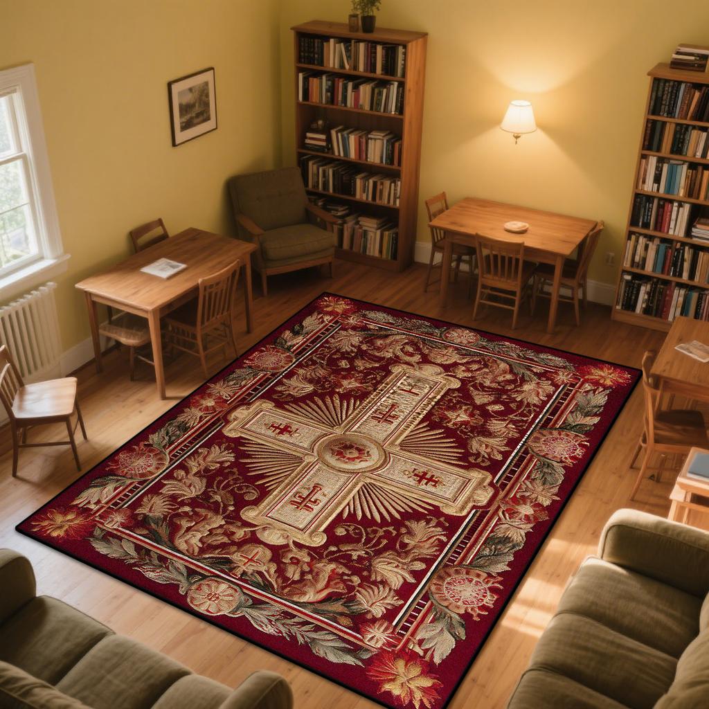 Persian Tradition Carpets for Living Room Cross Pattern Decoration Home Bedroom Bedside Soft Rug Study Cloakroom Washable Mats