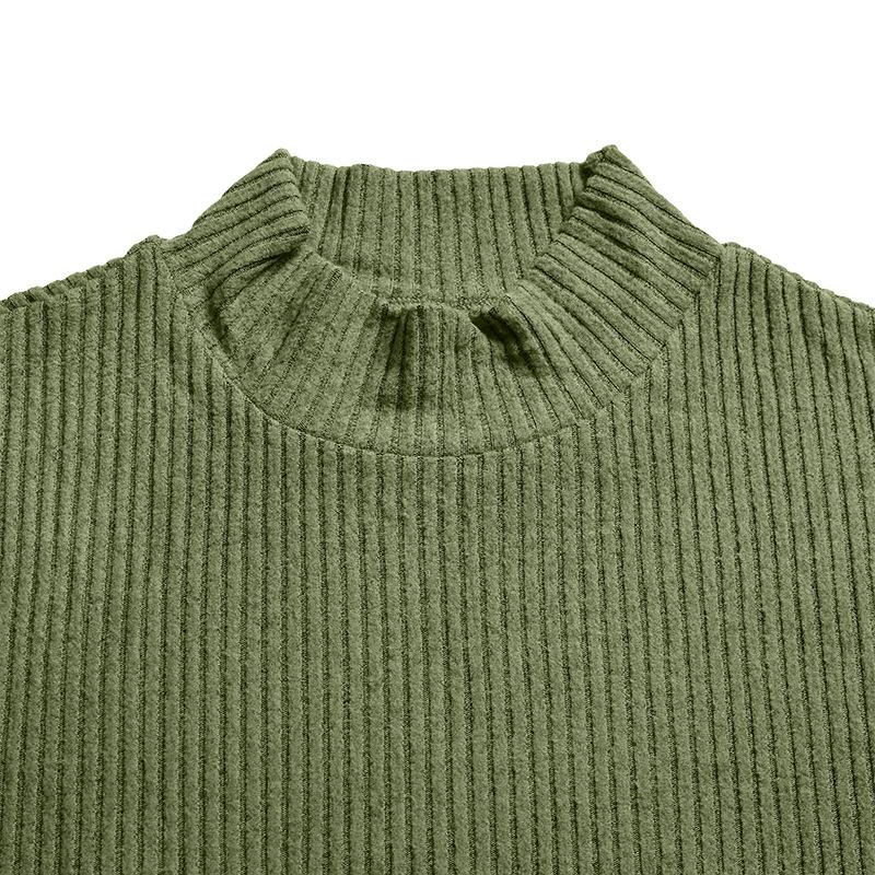 Męski sweter z golfem, z długim rękawem, gruby splot, ciepły, vintage, pulower