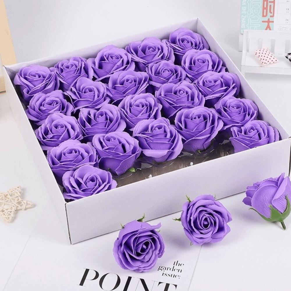 25Pcs Five Layer Rose Soap Rose Flower Realistic Floral Wreath Making Artificial Rose Flowers Handmade Gift DIY Flower Head