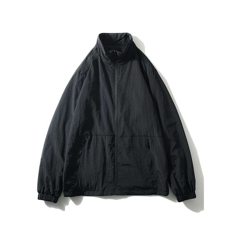 Outdoor Sports Leisure Stand Collar Windproof Cardigan Outerwear Men's Spring and Autumn Thin Trench coat Foreign Trade Men's Waterproof Jacket