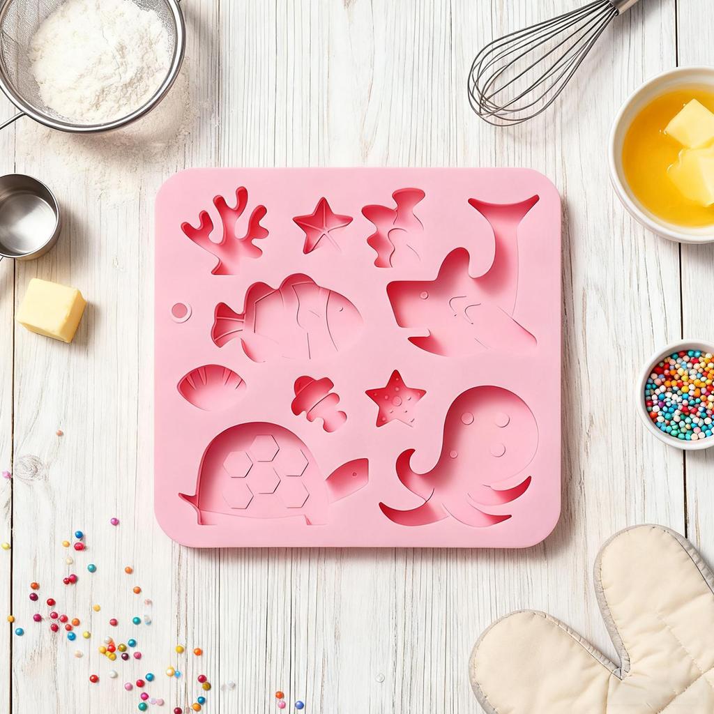 Silicone Chocolate Molds 10 Cavity Non Stick Cute Mould Small Chocolate Molds For Ice Cake Gummy Jelly Cookie Food Baking