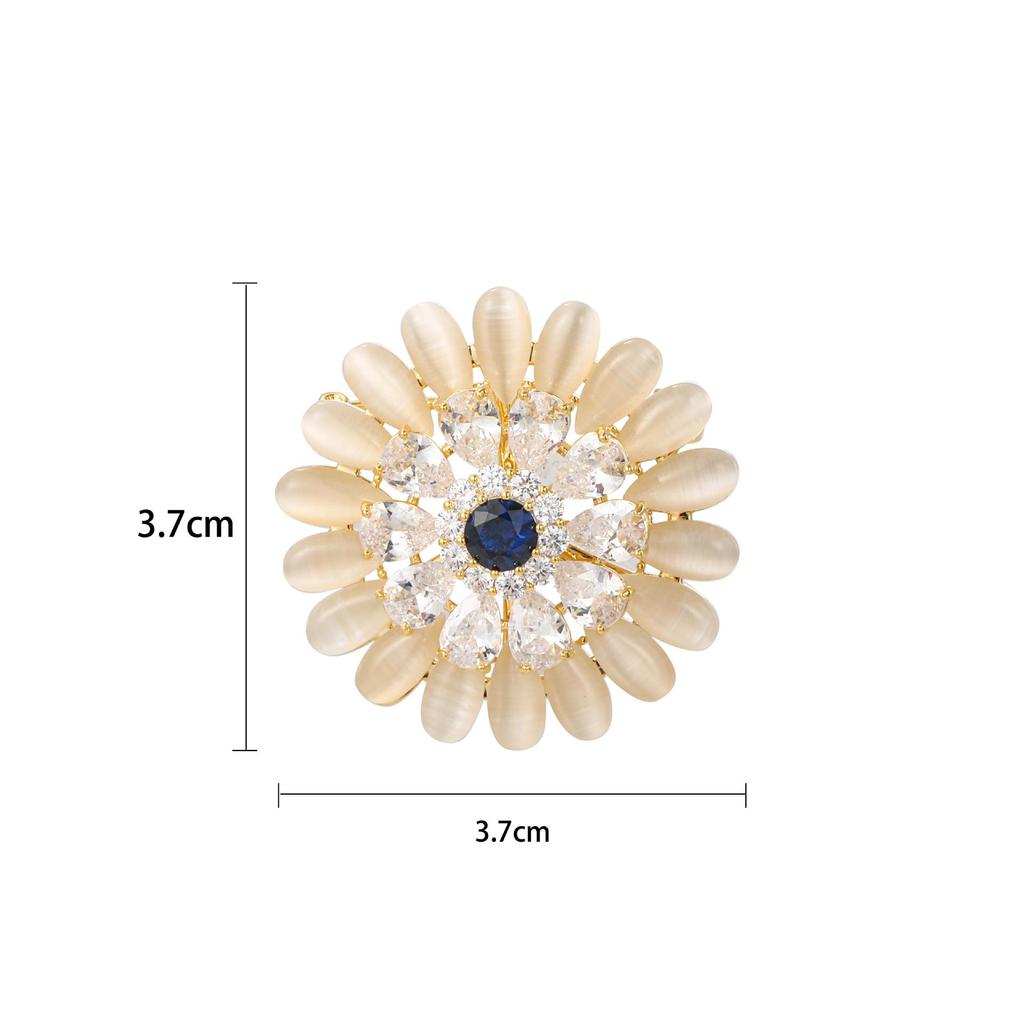 Snowflake & Butterfly Zircon Brooch with Freshwater Pearl for Women's Korean Style Suit Coat