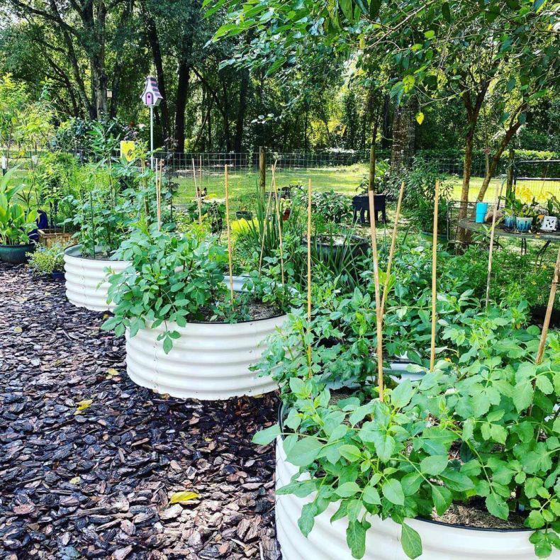 Movable Metal Planter Box for Flowers, Vegetables, and Gardens