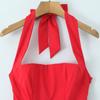 European and American style, new women's clothing, foreign style, classic, versatile neck hard net dress