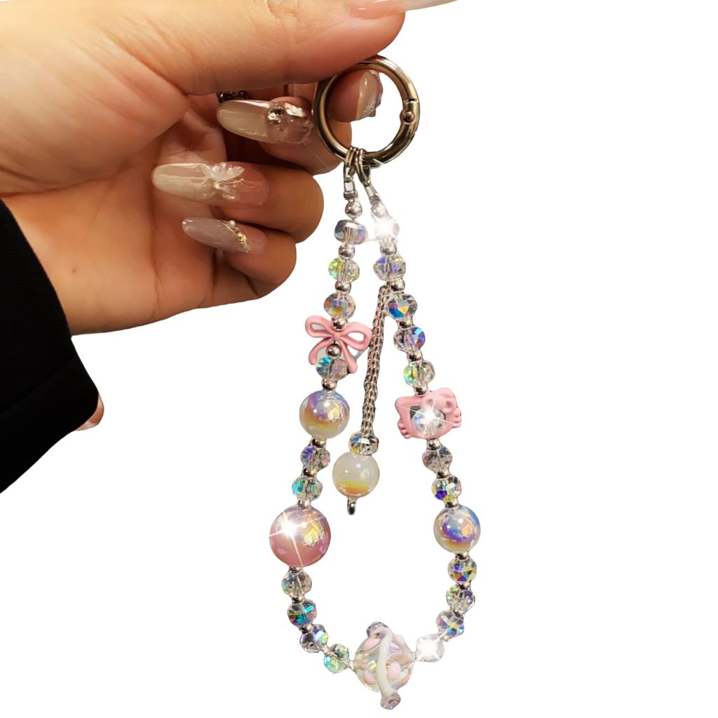 New Phone Chain Cute Bowknot Hanging Chain USB Flash Drive Phone Lanyard Wrist Style High-end Blind Box Phone Chain