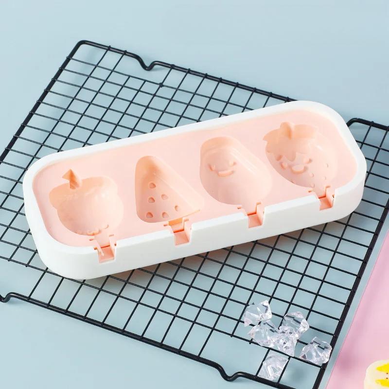 Popsicles Molds Kids Baby Cute Shapes Silicone Mini Popsicle Molds BPA Free Reusable Ice Cream Mold Popsicle Maker Homemade Set
