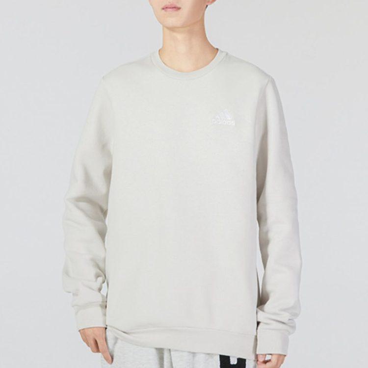 Adidas Sweatshirts Men's White Crew Neck Moderate Regular HL2282