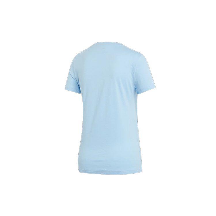 Adidas T Shirts Women's Light Blue Crew Neck Moderate EI0695